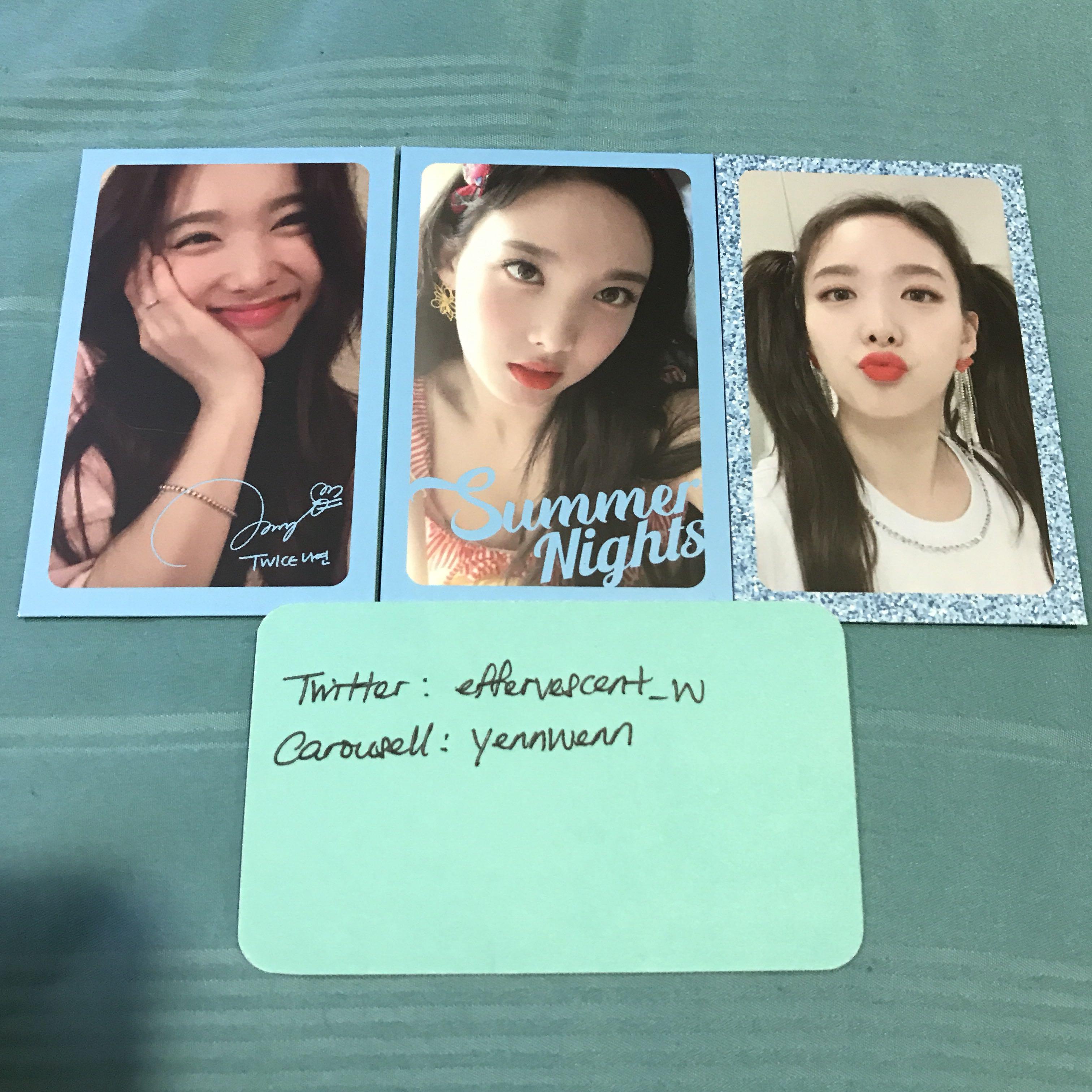 Twice 2nd Special Album Summer Night Nayeon J Photo Card official 