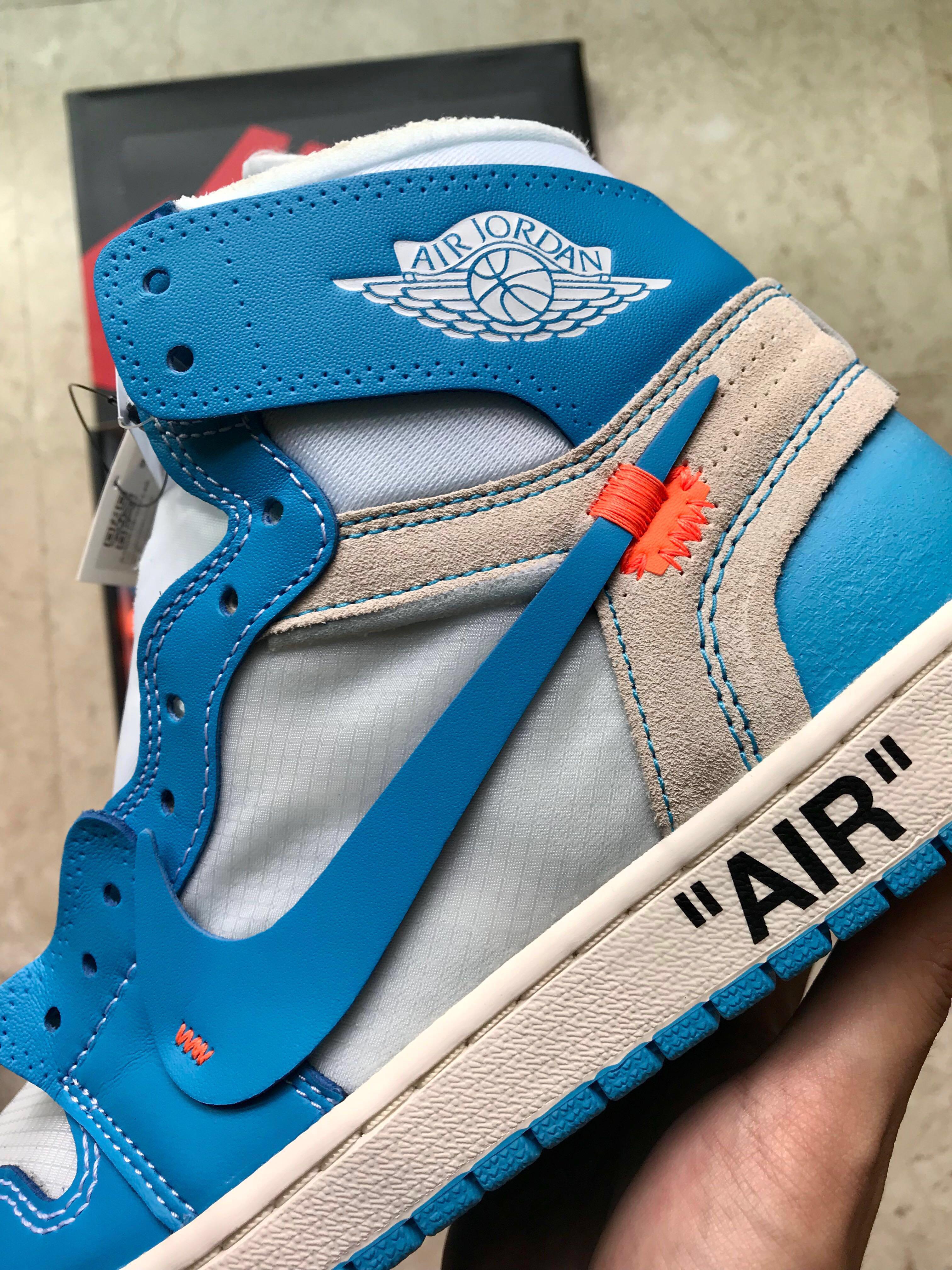 Off white jordan 1 unc fake new arrivals