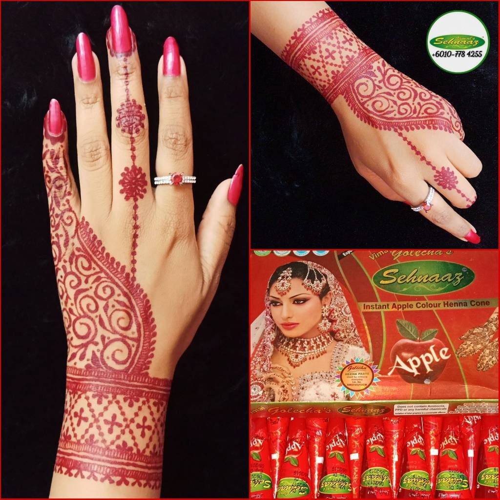 Vimal S Sehnaaz Apple Red Henna Cones By Golecha Henna Inai Cherry Cantik Health Beauty Perfumes Nail Care Others On Carousell Certified organic henna, indigo, cassia and amla for all of your body art and natural hair color needs. vimal s sehnaaz apple red henna cones by golecha henna inai cherry cantik