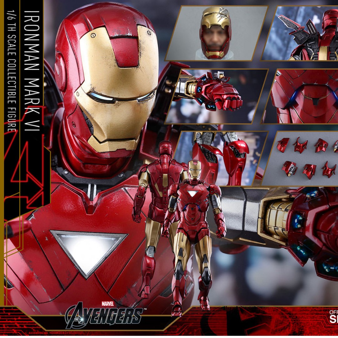 1/6 Hot Toys Iron Man MK 6 Mark VI 