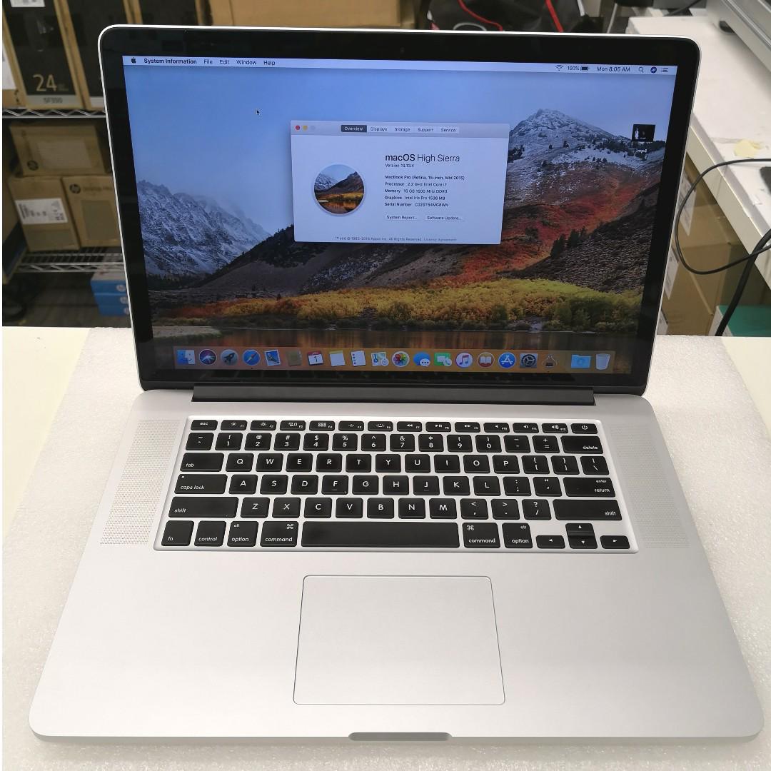 16gb 256gb Macbook Pro Retina 15 Inch Mid 15 Electronics Computers Laptops On Carousell