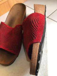 CMG Red Wedge Shoes