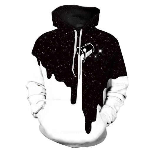 black and white paint bucket hoodie