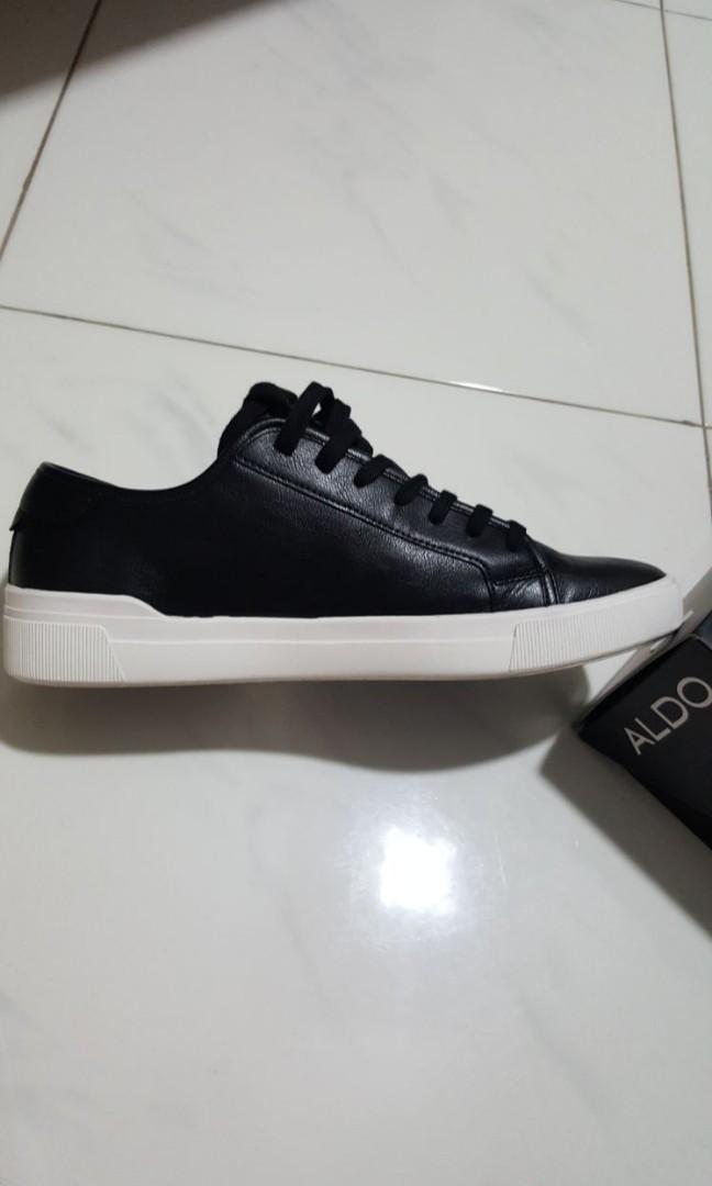 ALDO Haener Black Leather Sneakers, Men 