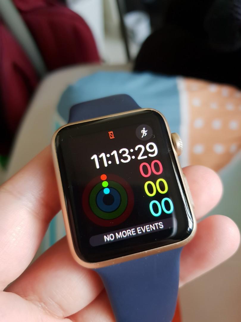 Apple Watch 42mm Series 1 Gold Midnight Blue Mobile Phones