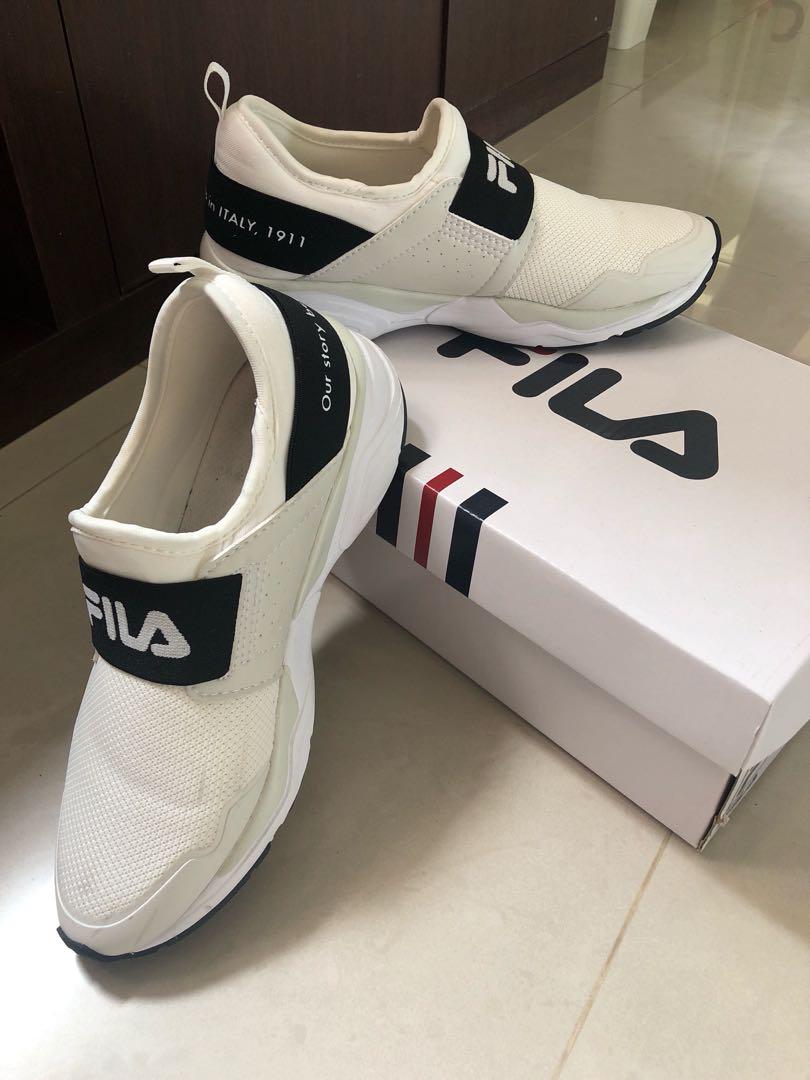 fila sneakers on feet