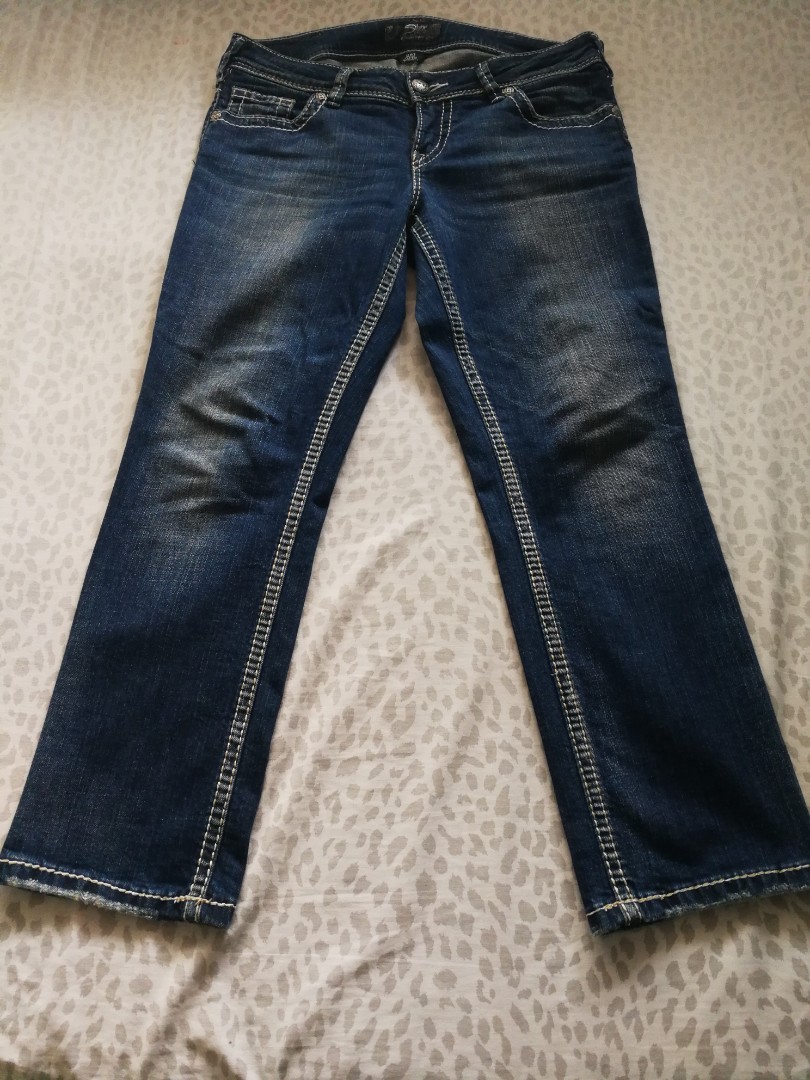 silver jeans pants