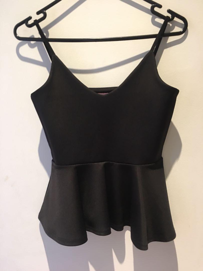 black peplum top australia