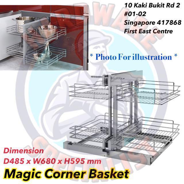 Brand New Magic Corner Kitchen Pull Out Basket Furniture Shelves
