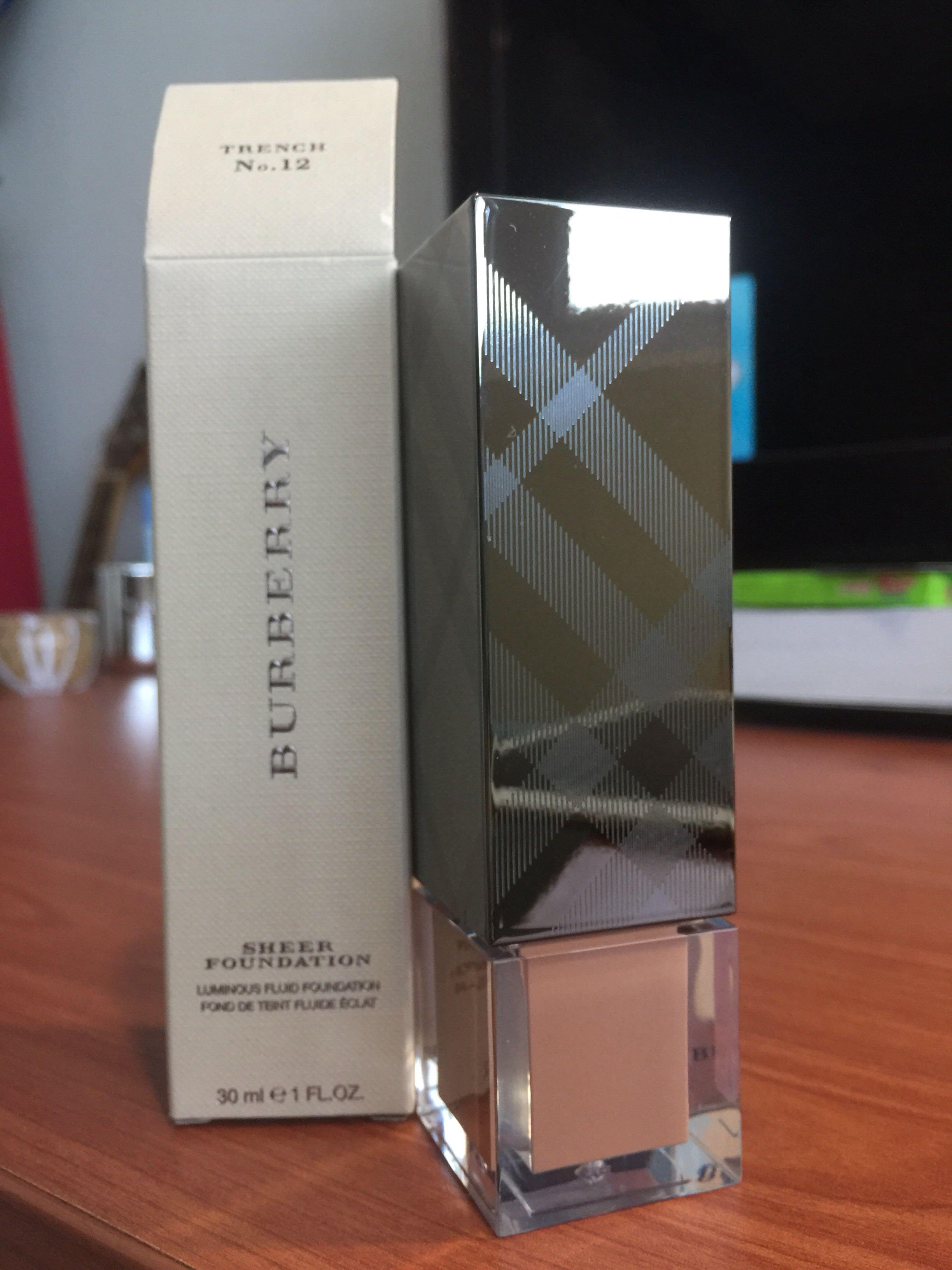 Burberry Sheer Luminous Fluid Foundation Shade no. 12 Beauty Personal Care Face Makeup on Carousell