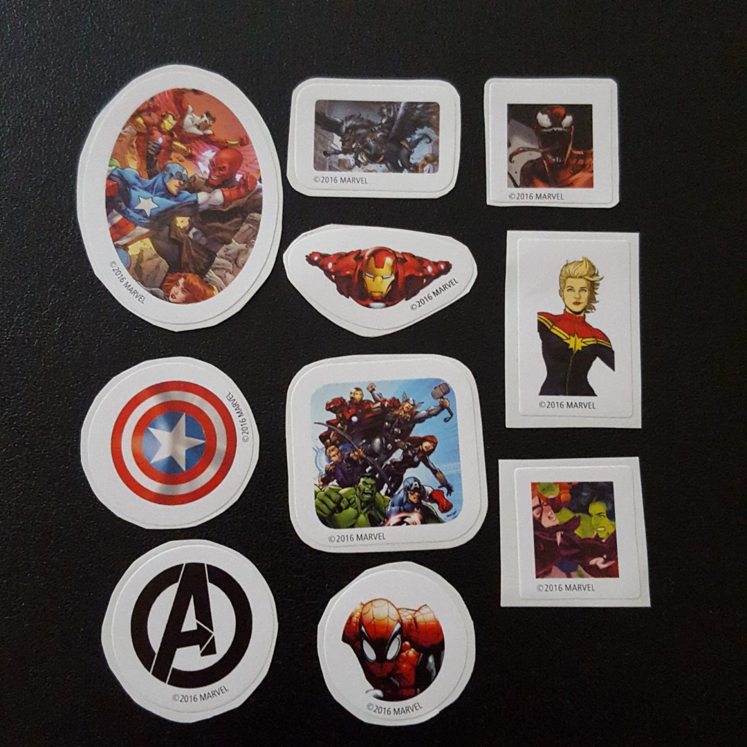 C5c Marvel Set 9 Avengers Sticker Stickers Books Stationery Stationery On Carousell