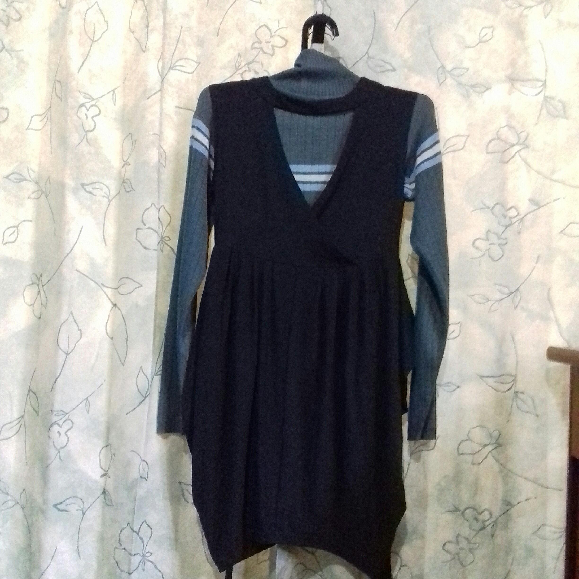 Dress Outer Dark Grey Pendek Women S Fashion Women S Clothes Dresses Skirts On Carousell