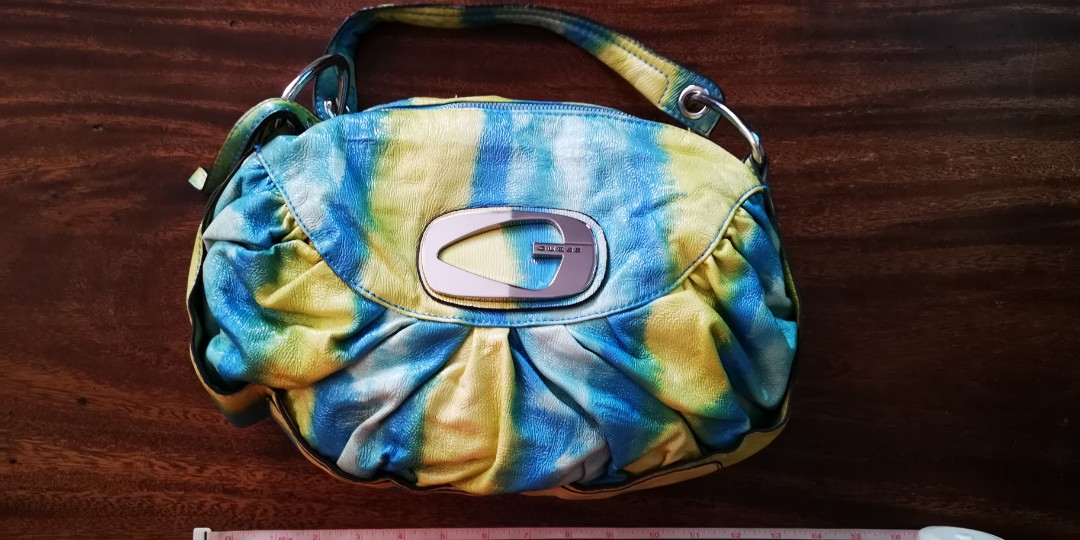 blue designer bag
