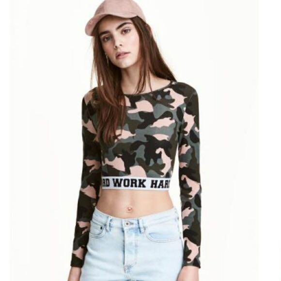 camo bandeau top