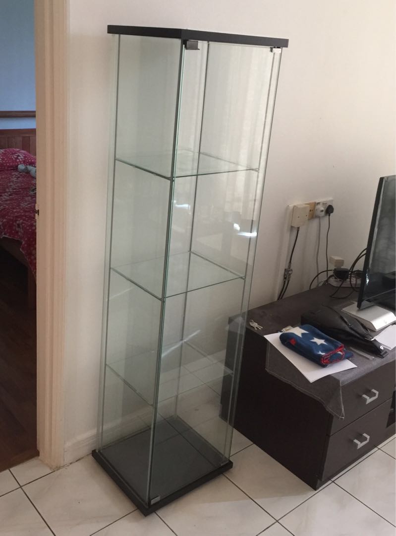 IKEA glass rack Move out sale Furniture Home Living Furniture Shelves Cabinets Racks on Carousell