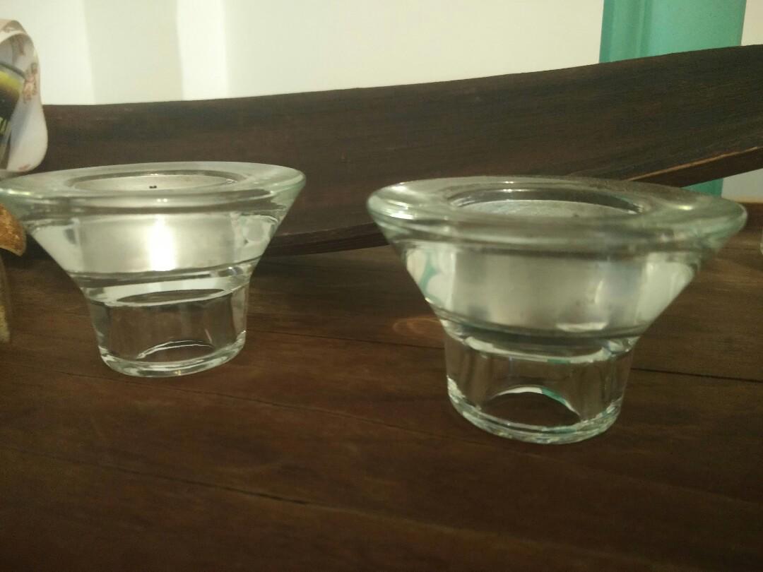 Ikea Neglinge Glass Tealight Candlestick Holder Set Of 4 Furniture Home Decor Lighting Supplies On Carousell