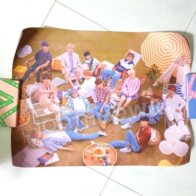 Instocks Seventeen You Make My Day Ver B Poster Entertainment K Wave On Carousell
