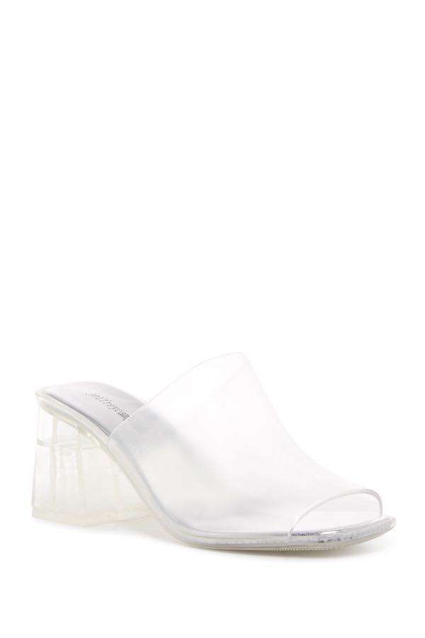 Jeffrey Campbell Petra Jelly Block Heel Mules Women s Fashion