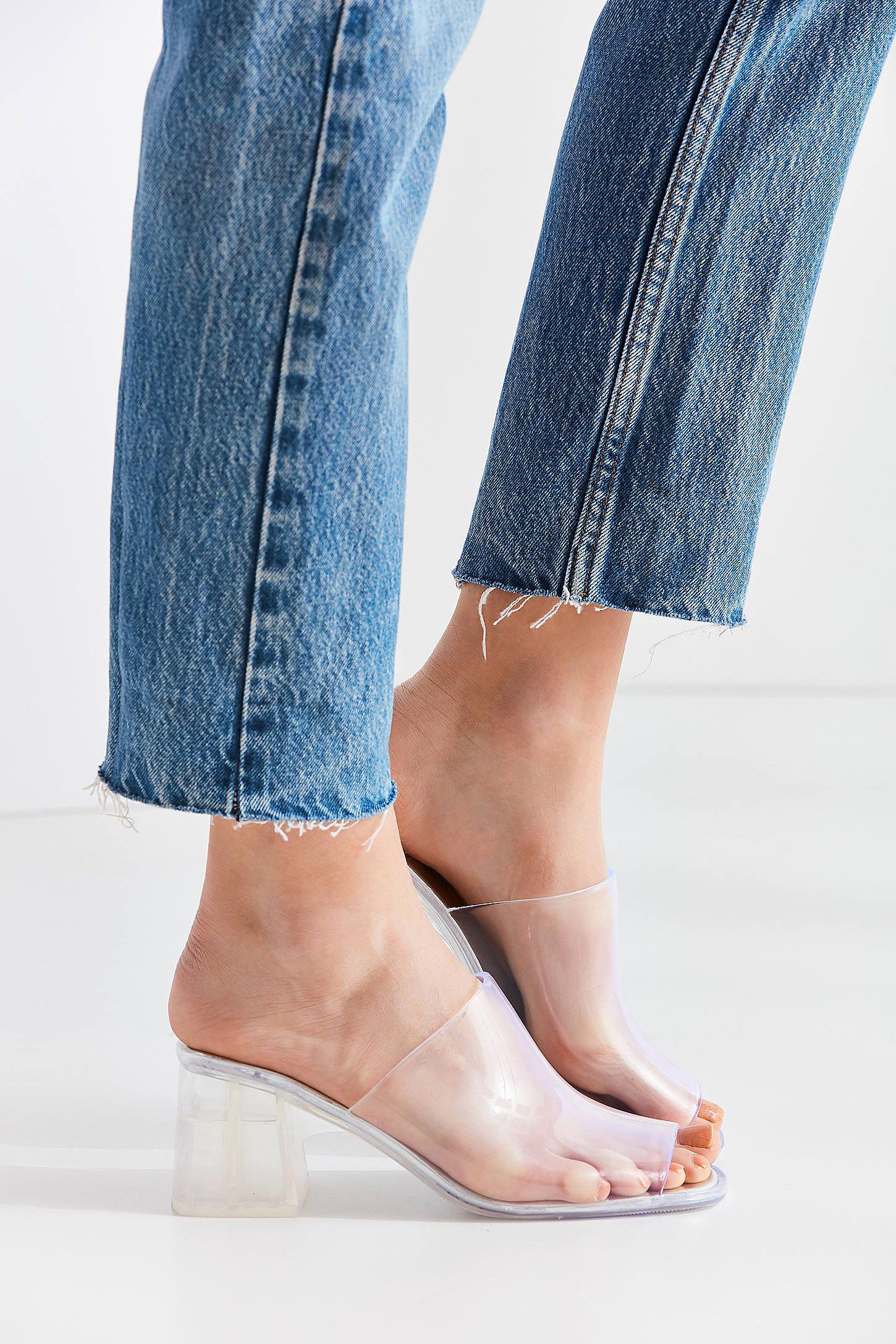 jeffrey campbell petra jelly block heel mule