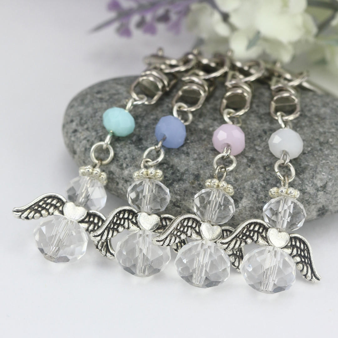Angel Keychains Handmade Baptism Favors Baby Shower Gift