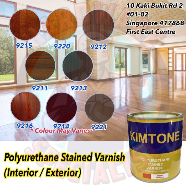 Kimtone Polyurethane Stained Varnish Interior Exterior 1l