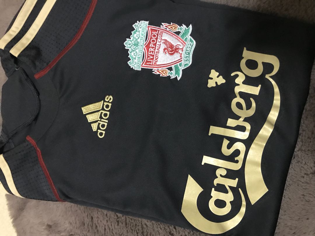 Liverpool black carlsberg jersey top