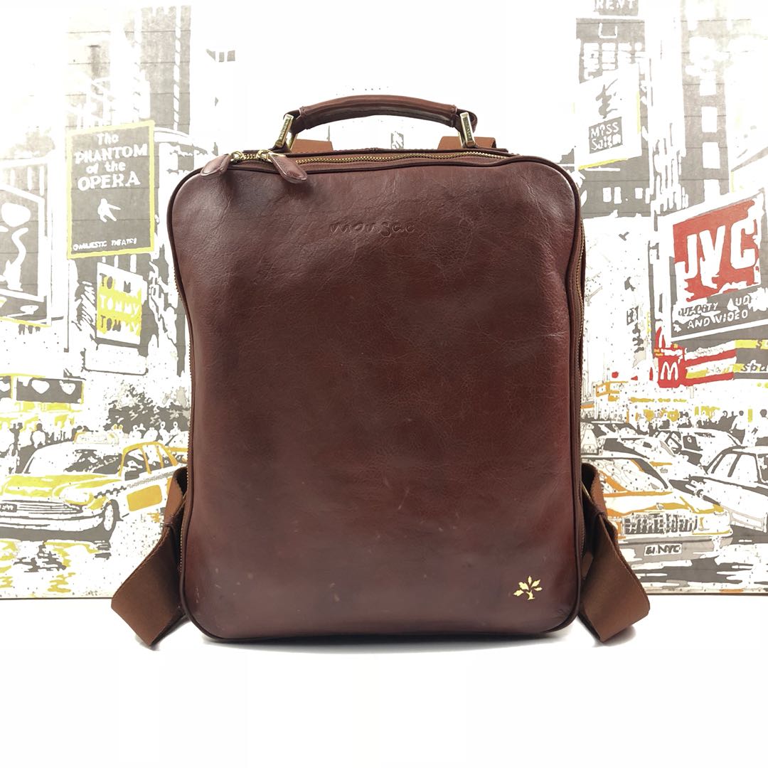 MONSAC LEATHER BACKPACK