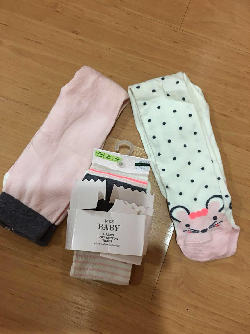 m&s baby girl tights