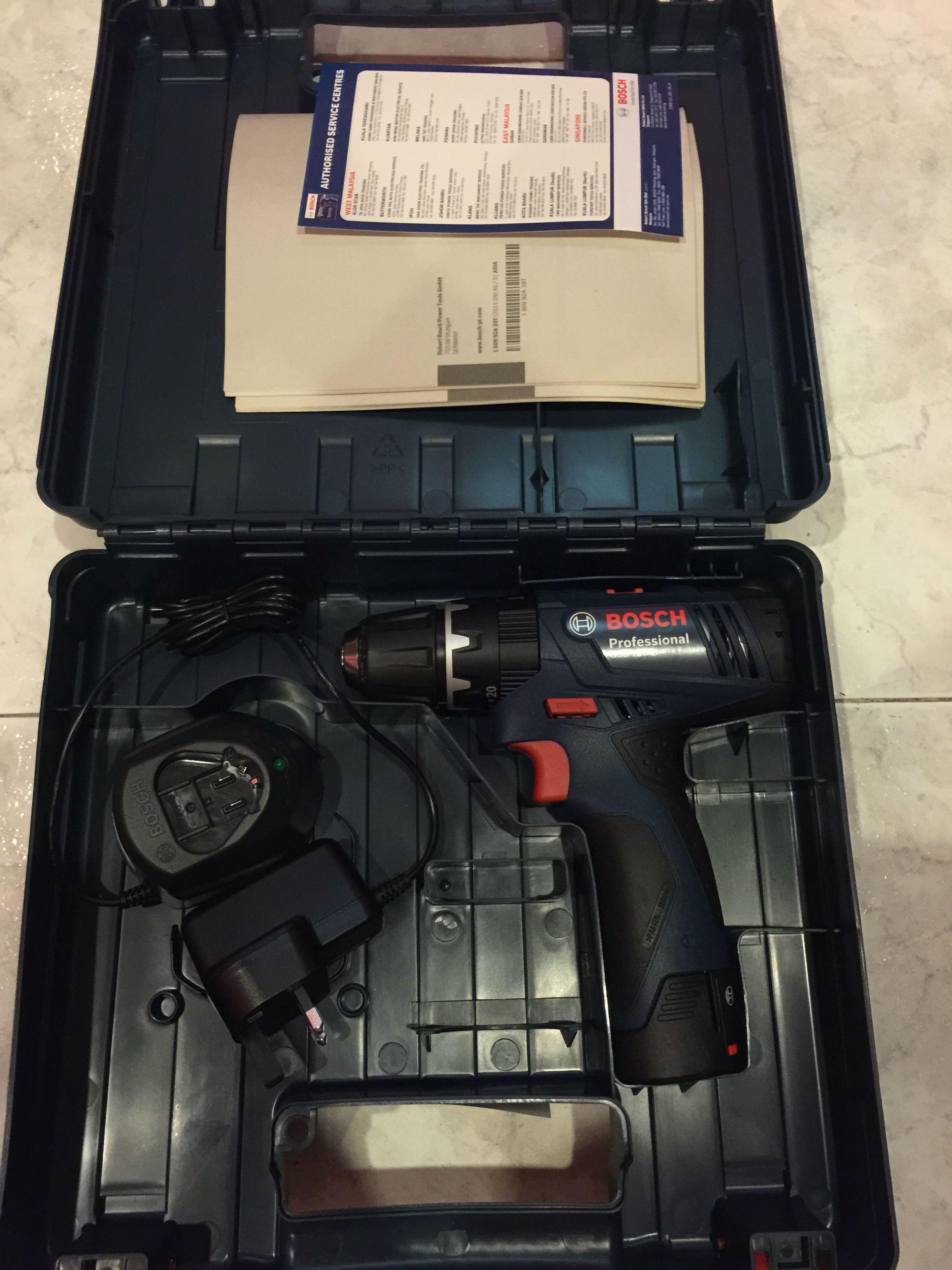New Bosch Gsb 120 Li Impact Drill Driver 1 Set Left Design