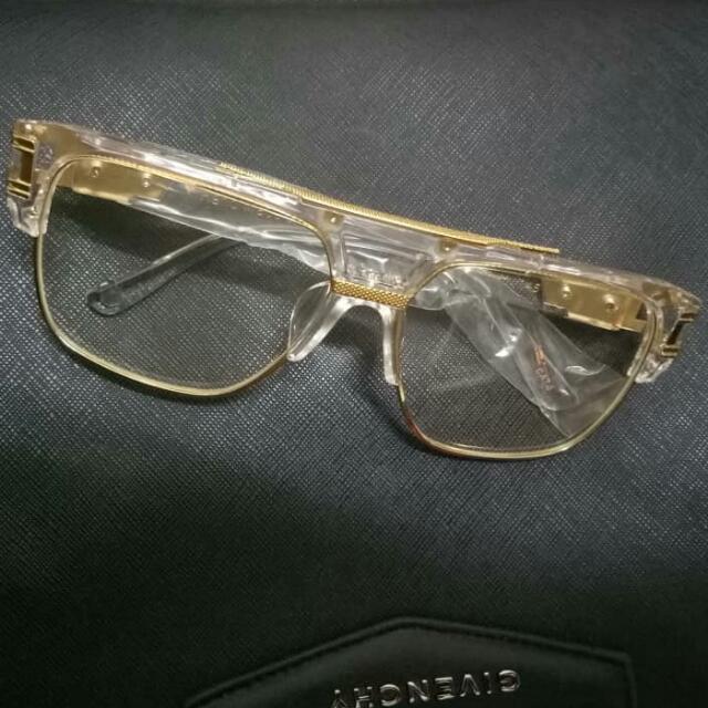 Oversized Gold Transpa Frame Spectacles Men S Fashion Photo