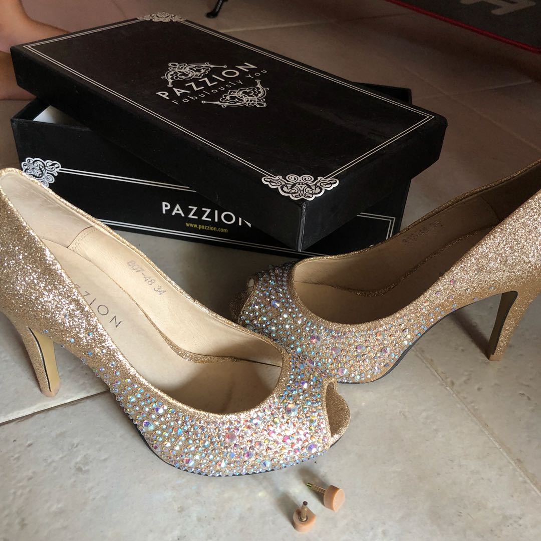 champagne shoes heels