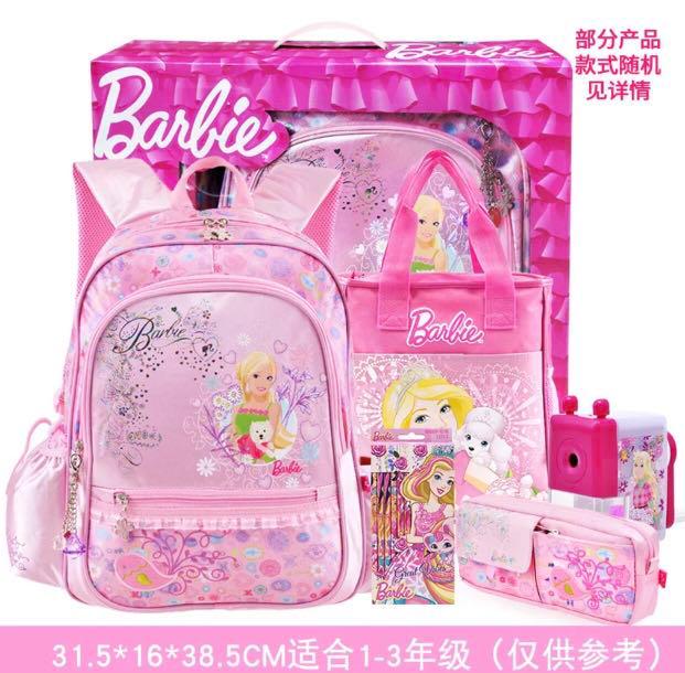 barbie school bag set