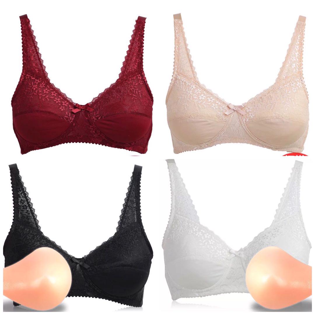 Pre-order] Mastectomy bra in four colours, pockets to put silicone