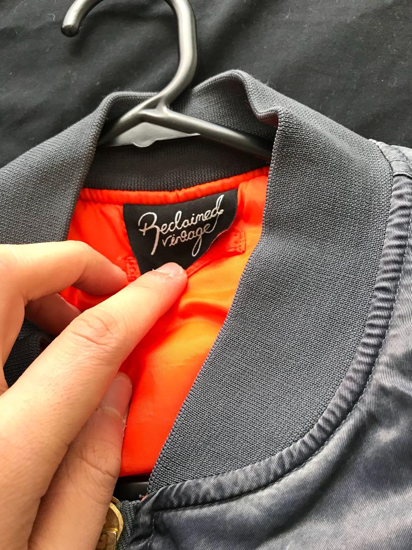 Reclaimed vintage bomber jacket (Category: Men's Clothes) located in Carnegie. Submitted by letsgedditnow (Listing ID 180608690, Image 3). Description: Uses same material / zippers / design as alpha industries but at a fraction of the price really unique colour too .