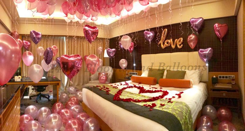  Room  Decor  with Balloons and Rose  Petals  Everything Else 