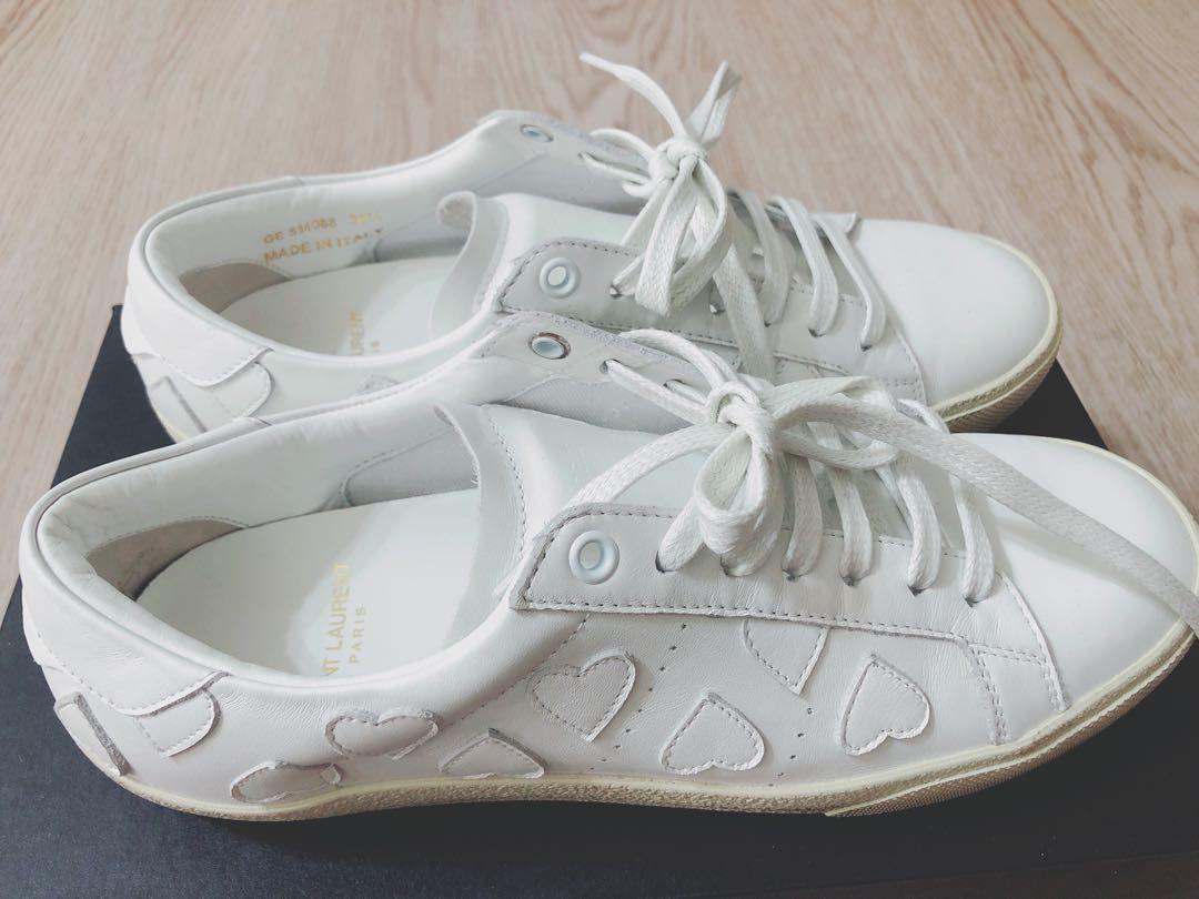Saint laurent heart sneakers discount