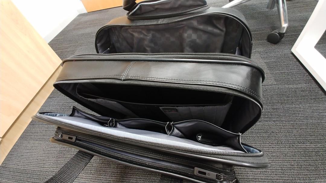 Samsonite Full Leather Rolling Briefcase, Luxury, Bags & Wallets on