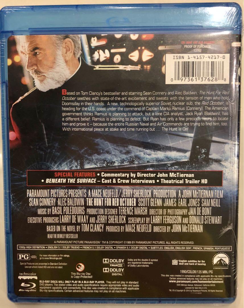The Hunt For The Red October Blu ray Hobbies Toys Music Media The hunt for the red october blu ray hobbies toys music media