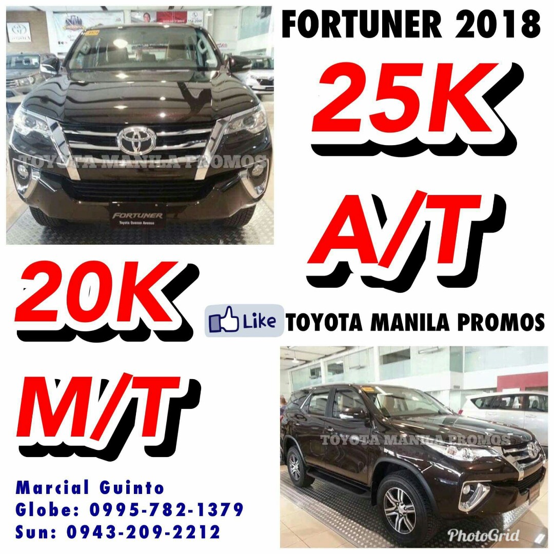 TOYOTA FORTUNER 2018 PROMOS AND LOWEST DOWNPAYMENT Cars for Sale