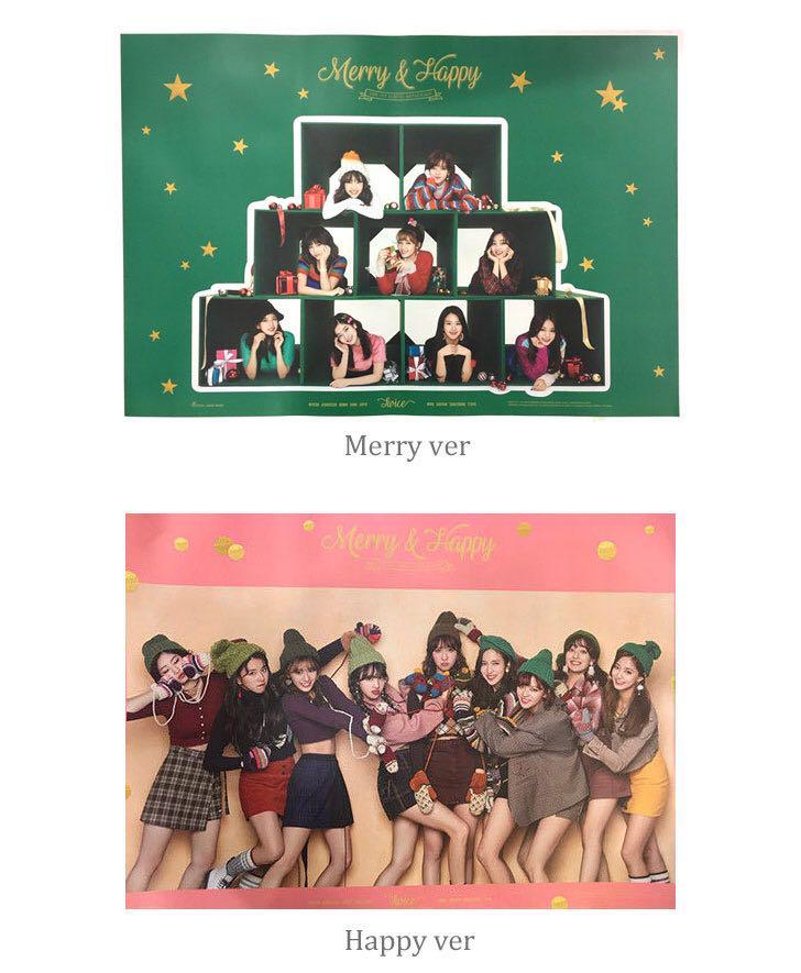 Twice Merry Happy Poster Hobbies Toys Memorabilia Collectibles K Wave On Carousell