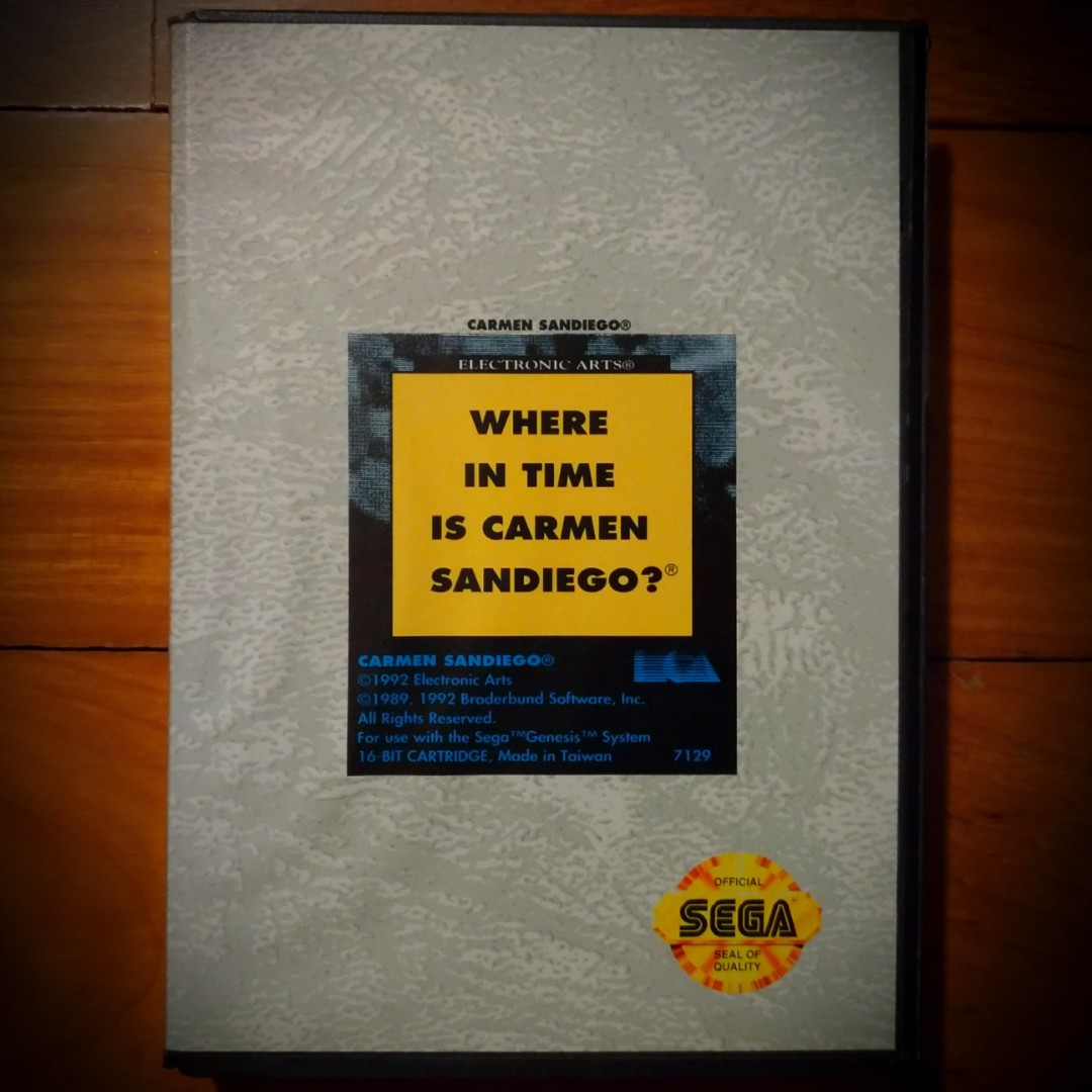 Where in Time is Carmen Sandiego Sega Mega Drive Genesis 16 Bit