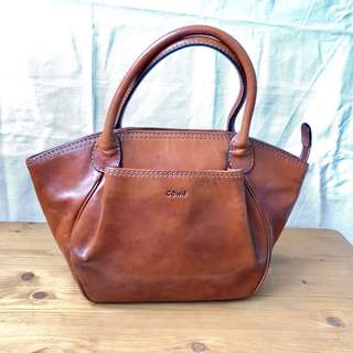 cowa 贝壳提包 肩背包 2578ca 二手 真皮 牛皮 可pc