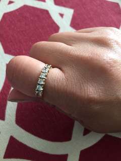 10k gold eternity band with high quality zirconia $135 FIRMED