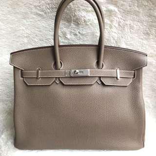 Like New⚡️Hermes Birkin 35 Etoupe PHW Togo leather