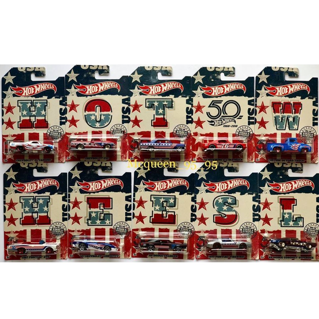 hot wheels stars and stripes 50th
