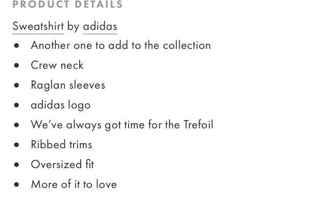 Adidas originals trefoil oversized sweatshirt in cream