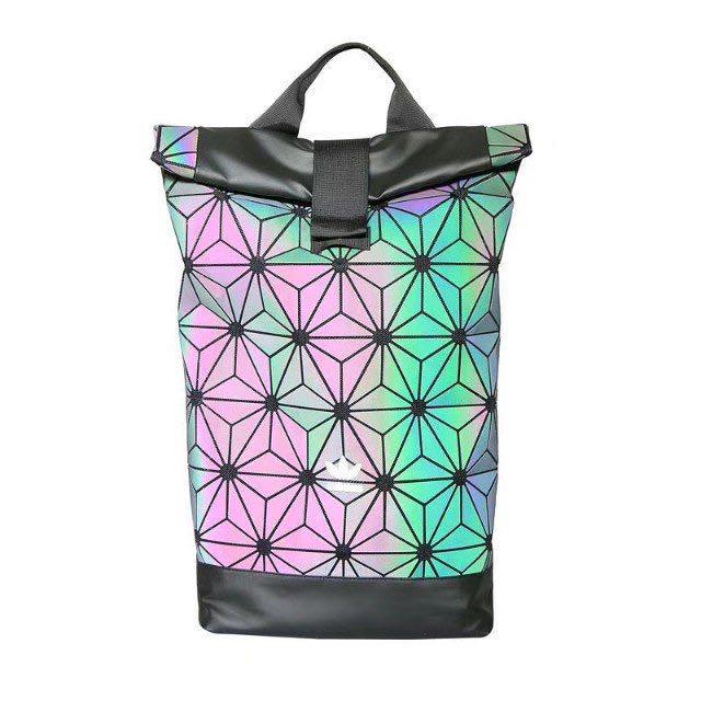 Adidas originals pink on sale geometric rolltop backpack