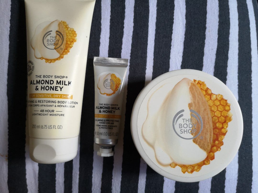 Body shop Almond Milk & Honey set, Beauty & Personal Care, Bath & Body