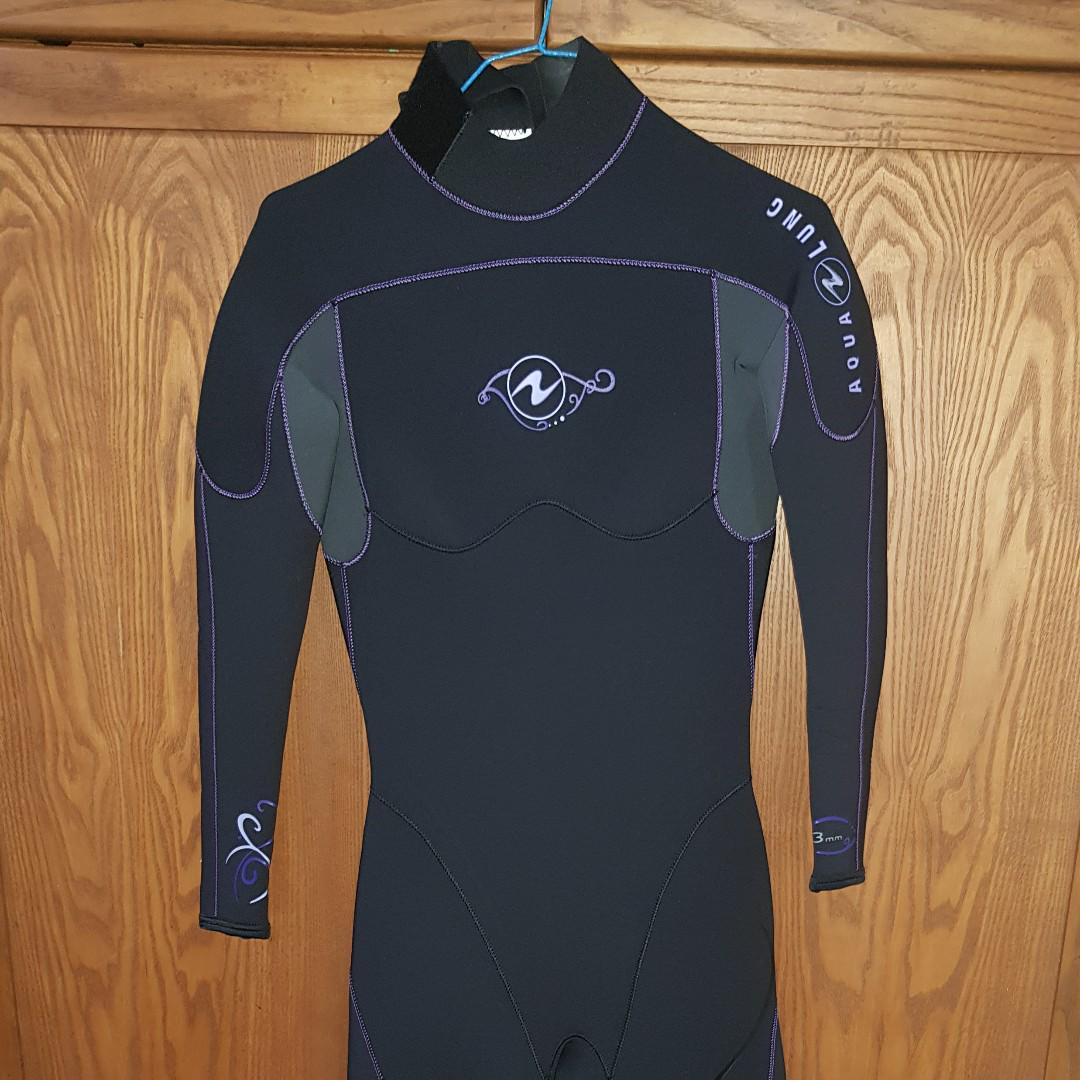 Retail Price Usd 299 Scuba Diving New Aqua Lung 3mm Aquaflex Super Stretch Wetsuit Women Size Us 4 Scuba Diving Sports Sports Apparel On Carousell