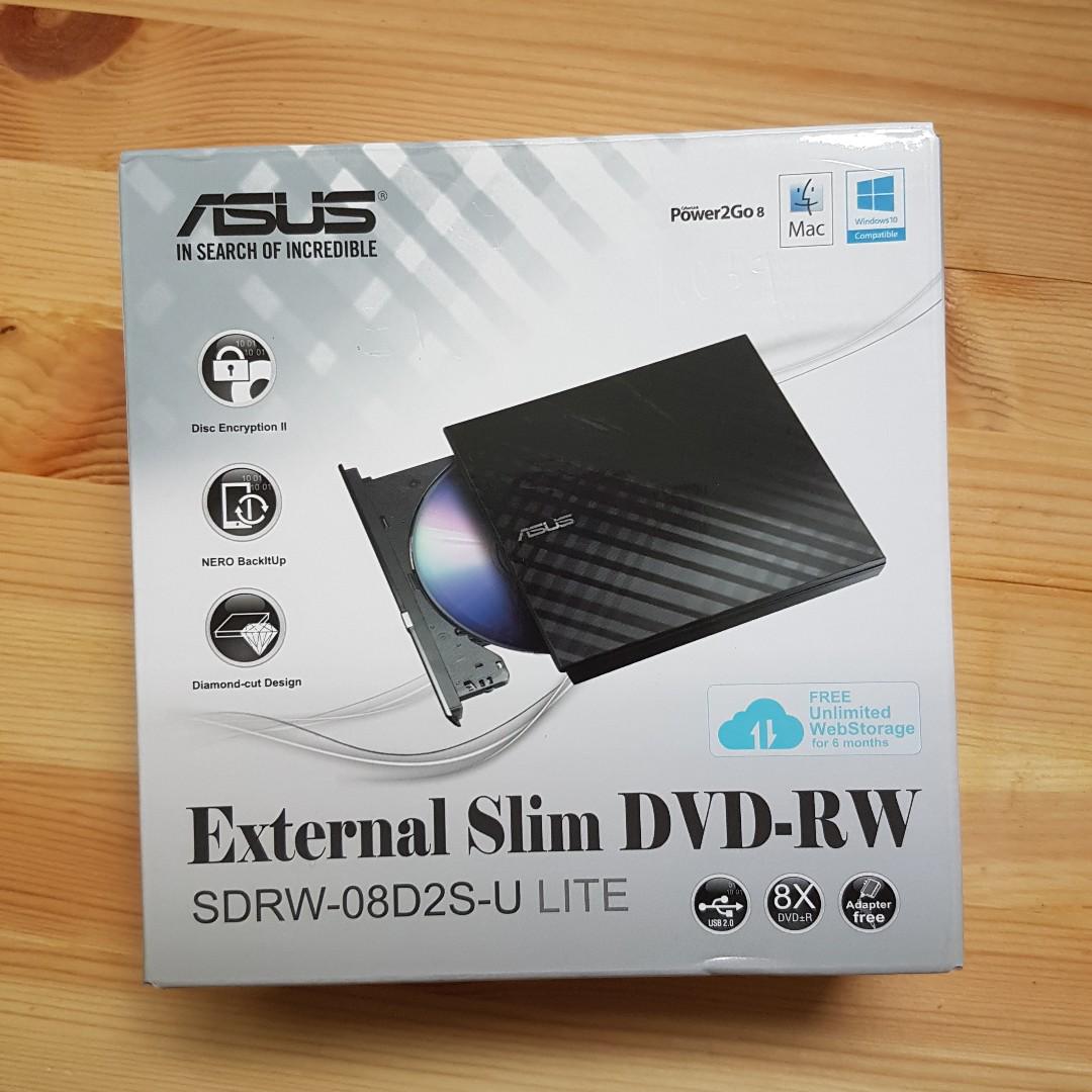 Asus External Portable Dvd Rw Dvd Writer Drive Electronics Computer Parts Accessories On Carousell
